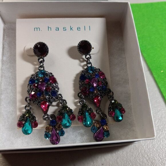 NWT M. Haskell Champagne Earrings - Picture 5 of 6